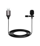 Microfon lavaliera cu clip Sandberg 126-19 USB 2m negru