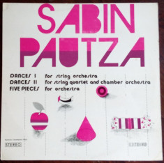 LP RCM: SABIN PAUTZA - DANCES I &amp;amp; II / FIVE PIECES FOR ORCH. (ST-ECE 01979/1982) foto