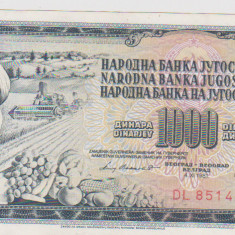 BANCNOTA 1000 DINARI 4 XI 1981 JUGOSLAVIA /UNC