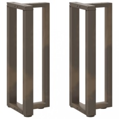 vidaXL Picioare de masă consolă &icirc;n formă de T, 2 buc., negru, 38x25x(72-73) cm, oțel