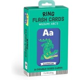 Mudpuppy Wildlife ABCs Ring Flash Cards for Kids - 26 Double-Sided Alphabet Flash Cards