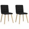 VidaXL Scaune de bucătărie, 2 buc. negru, textil 4101070
