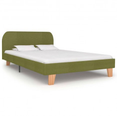 Cadru de pat, verde, 120 x 200 cm, material textil foto