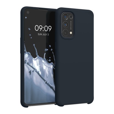 Husa Kwmobile pentru OPPO Find X3 Lite, Silicon, Albastru, 55201.186 foto