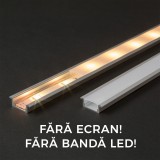 Profil din aluminiu pt. benzi LED 2000x23x8mm, Oem