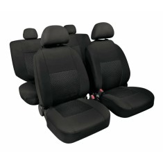 Huse scaun Linear set 8buc jacquard high-quality - Negru Garage AutoRide foto