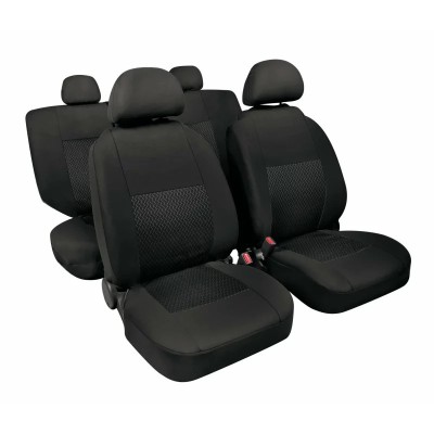 Huse scaun Linear set 8buc jacquard high-quality - Negru Garage AutoRide foto