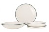 Rinart Set de vesela - Green Edge - 24 bucăți - 6 persoane - Porţelan