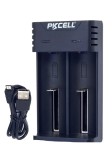 Incarcator 2x acumulatori PKCELL Li-Ion PK-8221 pentru 14500 14650 16340 17335 17500 17670 18350 18490 18500 18700 20700 21700 2