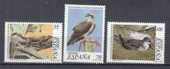 SPANIA 1999 FAUNA ANIMALE RARE SERIE MNH