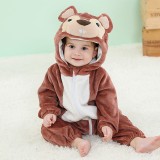 CLD165-82 Pijama kigurumi pentru bebelusi tip salopeta din material moale si pufos