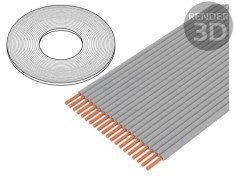 Cablu 3M bandă 0,635mm s&acirc;rmă Cu neecranat gri 30,5m