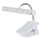 Lampă de citit LED cu clemă, albă, 15 cm