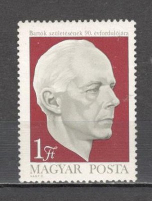 Ungaria.1971 90 ani nastere B.Bartok-compozitor XU.161 foto