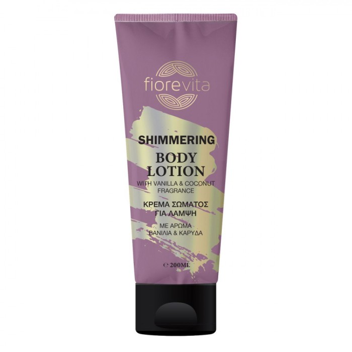 Loțiune de Corp Fiorevita, Shimmering, Aromă Vanilie și Nucă de Cocos, Capacitate 200ml