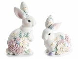 Cumpara ieftin Set 2 figurine Iepurasi Paste polirasina multicolora 7,5 x 5,5 x 12,5 H