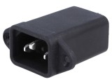 Conector Alimentare AC IEC 60320 1A 250V Lipire