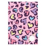 Caiet A5 Dictando, Coperta cu Model Inimi, 40 File, CMCLASS