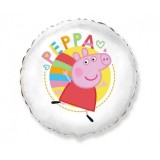 Balon folie Peppa Pig alb 45 cm