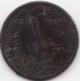 Moneda Austria - 1 Kreuzer 1862 - E - Alba Iulia - Monetarie rara, Europa