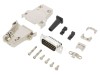 Conector D-Sub Amphenol Tata, 15 Pini, Drept, Montare pe Cablu, Ecranat, Terminal cu Surub, Aliaj Zinc