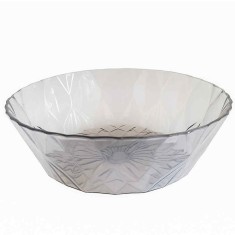 Bol Pufo Ellegant pentru prajituri, torturi, fructe, aperitive, 22 cm, fumuriu