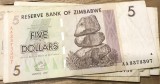 (ORIX) Zinbabwe 5 dolar dollars 2007