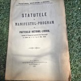Statutele si manifestul program al Partidului National Liberal