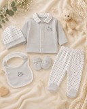 Cumpara ieftin Set Bymurat brodat &ndash; 5 piese din bumbac (Marime Disponibila: 0-3 luni)