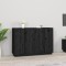 vidaXL Servantă, negru, 120x35x80 cm, lemn masiv de pin 814498