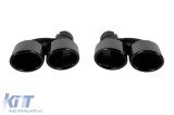 Exhaust tips negre lucioase, potrivite pentru Audi A4 B9.5 dupa 2021 Performance AutoTuning