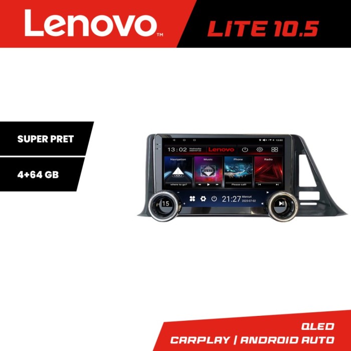 Navigatie Toyota CKit-R LOW Kit-CKit-R-A Lenovo 8 core 4+64 10.5 inch Incell 1K android Wifi 5Ghz gps internet Cor CarStore Technology