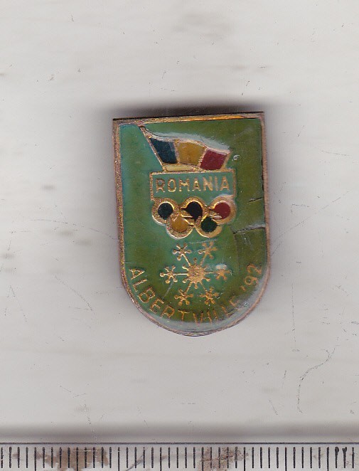 bnk ins Romania - insigna olimpica Albertville 1992