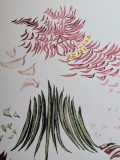 Jacques Herold - Flori (luna Iulie) - Cromolitografie semnata pe hartie Rives Arches, 1985