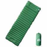 vidaXL Saltea de camping auto-gonflabilă, cu pernă integrată, verde