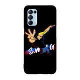 Husa compatibila cu Oppo Reno 4 5G model Glitched Johnny Bravo, Silicon, TPU, Viceversa, Transparent, Carcasa
