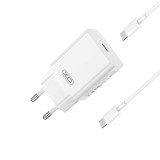 Incarcator XO L126 20W USB-C cu Cablu Type-C , Fast Charge Power Delivery