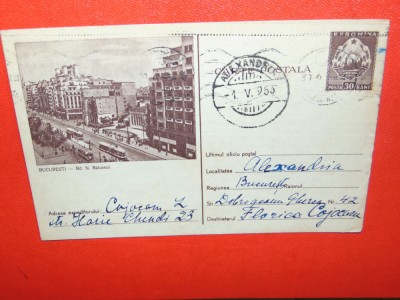 C.P. BUCURESTI -BD.N.BALCESCU CIRCULATA ANUL 1956 foto