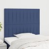 Tăblii de pat, 2 buc, albastru, 100x5x78/88 cm, textil