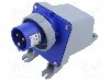 Conector alimentare AC, IEC 60309, IP67, IP69K, 16A, 0,25kV, 250V AC, 3 pini, AMPHENOL - 2CMA167044R1000