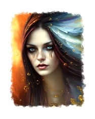 Sticker decorativ, Zana, Multicolor, 70 cm, 9056ST foto
