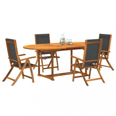 Gossi set mobilier de gradina, 5 piese, lemn masiv acacia/textilena foto