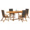 Gossi set mobilier de gradina, 5 piese, lemn masiv acacia/textilena