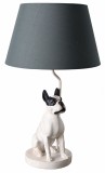 Lampa de masa cu un terier alb cu negru CW258