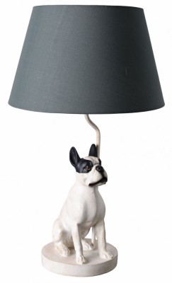 Lampa de masa cu un terier alb cu negru CW258 foto