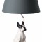Lampa de masa cu un terier alb cu negru CW258