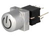 Comutator tastatură DPDT argintie cu LED 0,1A 30VDC