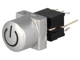 Comutator tastatură DPDT argintie cu LED 0,1A 30VDC