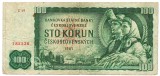 Cehoslovacia 100 Korun 1961 P-91 Seria 782536