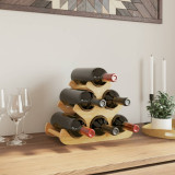 VidaXL Raft de vin, pentru 6 sticle, 35x18x25,5 cm, bambus